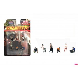 AD-2432MJ 1:64 Limited Edition Die Cast Figure Set - Car Meet 5