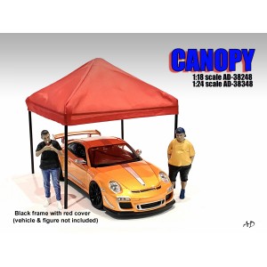 AD-38348 1:24 Accessory - Canopy (Black frame Red Canopy cover)