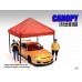 AD-38248 1:18 Accessory - Canopy (Black frame Red Canopy cover)