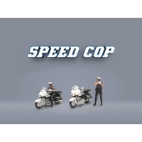 AD-64530MJ 1:64 Limited Edition Die Cast Figure Set - Speed Cop