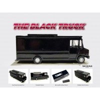 AD-70201MJ 1:64 Die cast Food truck series - Plain Black Truck