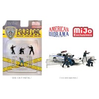 AD-76493MJ 1:64 Limited Edition Die Cast Figure Set - Police Line