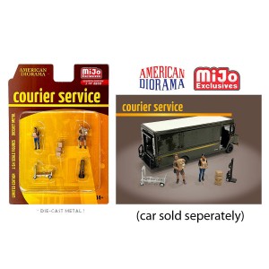 AD-76495MJ 1:64 Limited Edition Die Cast Figure Set - Courier Service