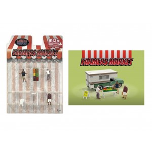 AD-76501MJ 1:64 Limited Edition Die Cast Figure Set - Farmer's Market