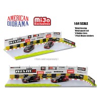 AD-76532MJ 1:64 Racetrack Diorama (AutoWorld Licensed Advan Yokohama stickers pack included)