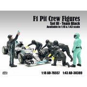 AD-38389 1:43 F1 Pit Crew Figure - Set Team Black (Set 3, Final set)
