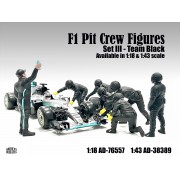 AD-76557 1:18 F1 Pit Crew Figure - Set Team Black (Set 3, Final set)