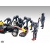 AD-76558 1:18 F1 Pit Crew Figure - Set Team Blue (Set 3, Final set)