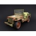 1:18 Weathered Die Cast Army Jeep Vehicle - Military Police (Green)