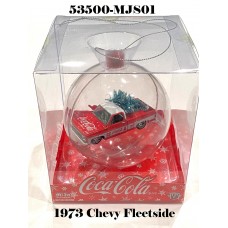 53500-MJS01 1:64 1973 Chevy Fleetside Coca-Cola Theme X'Mas Ornament