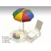 AD-76417 1:24 Beach Girls Accessories - Beach Chair & Umbrella